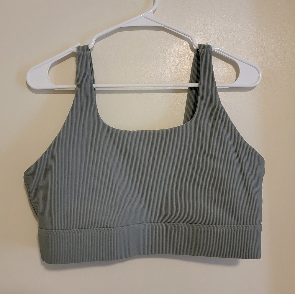 TSL Collection ribbed sports bra in Matcha Green